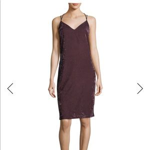 Sleveless V-Neck Crushed Velvet Camisole Dress